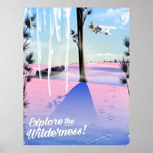 Verken de wildernis! Dierafdrukken in de winter Poster (Voorkant)