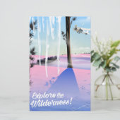 Verken de wildernis! Dierenprints in de winter Briefpapier (Staand voorkant)