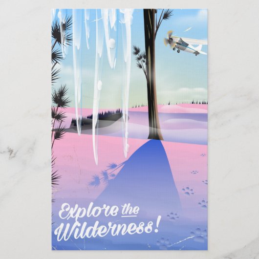 Verken de wildernis! Dierenprints in de winter Briefpapier (Voorkant)