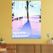 Verken de wildernis! Dierenprints in de winter Canvas Afdruk (Insitu (Woonkamer))