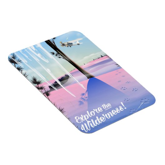 Verken de wildernis! Dierenprints in de winter Magneet (Rechterzijde)