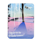 Verken de wildernis! Dierenprints in de winter Magneet (Verticaal)