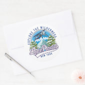 Verken de wildernis, Lake Placid Ronde Sticker (Envelop)