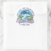Verken de wildernis, Lake Placid Ronde Sticker (Tas)