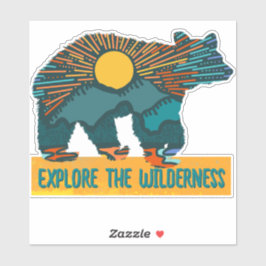 Verken de wildernis op maat gemaakte vinyl sticker