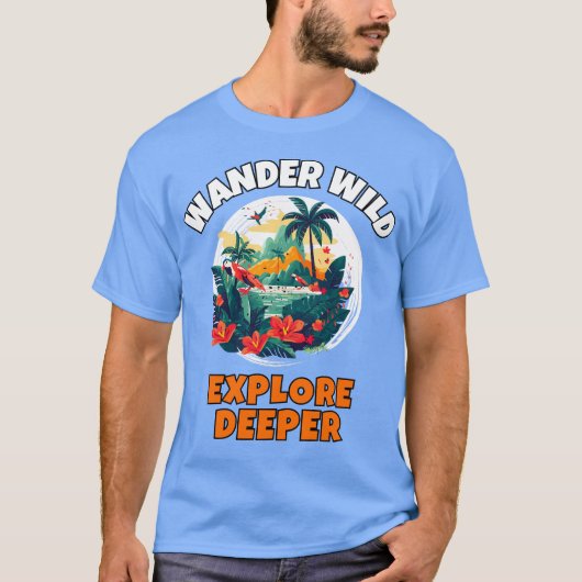 Verken Deeper & Wander Wilderness T-shirt (Voorkant)