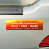 Verken. Dream. Ontdek het. Bumpersticker (Op auto)