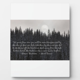 Verken. Dream. Ontdek het. - Mark Twain Fotoplaat