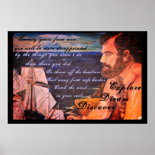 Verken. Dream. Ontdek Poster (Voorkant)