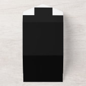 Verken een boeiende zwart-wit foto all in one uitnodiging (Buitenkant)