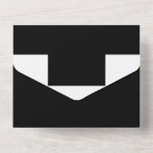 Verken een boeiende zwart-wit foto all in one uitnodiging (Achterkant)