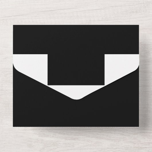 Verken een boeiende zwart-wit foto all in one uitnodiging (Achterkant)