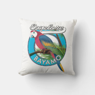 Verken Hawaï retro logo Worp Kussen