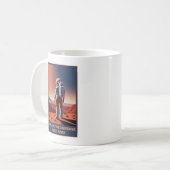 Verken het heelal en bezoek Mars Koffiemok (Voorkant links)