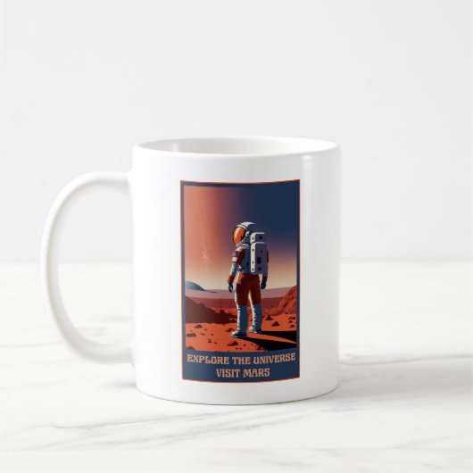 Verken het heelal en bezoek Mars Koffiemok (Links)