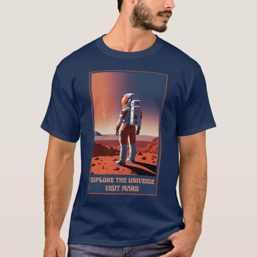 Verken het Universum bezoek Mars T-shirt (Voorkant)