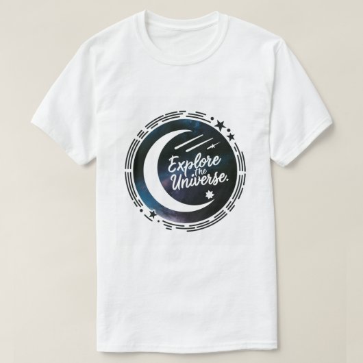 Verken het Universum Ruimte & Astronomie T-Shirt (Design voorkant)