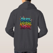 Verken Inspire Butterfly Hoodie – Levendig & Opbeu (Achterkant)