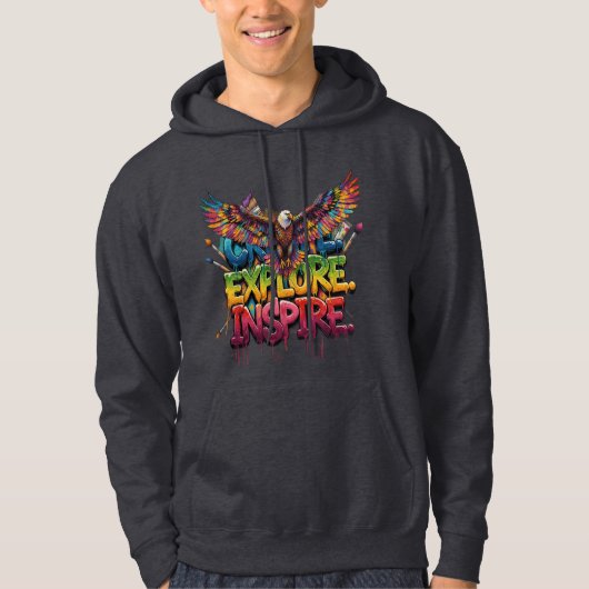 Verken Inspire Butterfly Hoodie – Levendig & Opbeu (Voorkant)