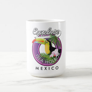 Verken Isla Holbox strand Mexico reis patch Koffiemok