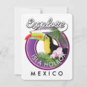 Verken Isla Holbox strand Mexico reizen patch (Achterkant)