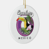 Verken Isla Holbox strand Mexico reizen patch Coff Keramisch Ornament (Rechts)
