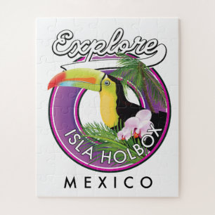Verken Isla Holbox strand Mexico reizen patch Legpuzzel