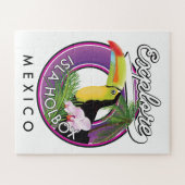 Verken Isla Holbox strand Mexico reizen patch Legpuzzel (Horizontaal)