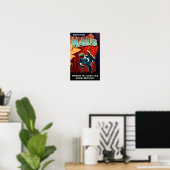 Verken Mars - Aangepaste NASA Retro Reisposter Poster (Thuiskantoor)