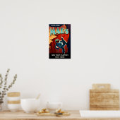Verken Mars - Aangepaste NASA Retro Reisposter Poster (Keuken)