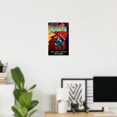 Verken Mars - Aangepaste NASA Retro Reisposter Poster (Thuiskantoor)