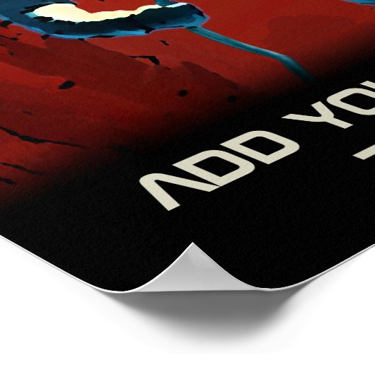 Verken Mars - Aangepaste NASA Retro Travel Poster (Hoek)