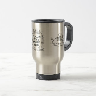 Verken Meer, Maak Je Minder Zorgen Tumbler–Minimal Reisbeker