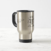 Verken Meer, Maak Je Minder Zorgen Tumbler–Minimal Reisbeker (Voorkant links)