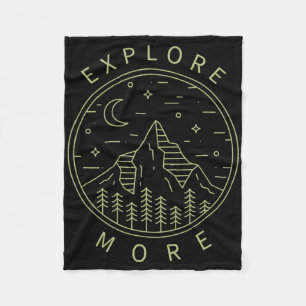 Verken Meer Minimalistische Bergen Wandelend Klimm Fleece Deken