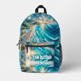 Verken met vertrouwen: ik ben gezegend stijlvol te bedrukte rugzak