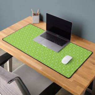 Verken moderne optische illusies met kubuspatroon bureaumat