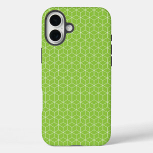 Verken moderne optische illusies met kubuspatroon iPhone 16 plus hoesje