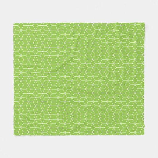 Verken moderne optische illusies met kubuspatroon fleece deken (Voorkant (Horizontaal))