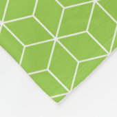 Verken moderne optische illusies met kubuspatroon fleece deken (Hoek)