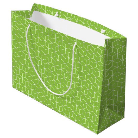 Verken moderne optische illusies met kubuspatroon groot cadeauzakje (Achterkant Gekanteld)