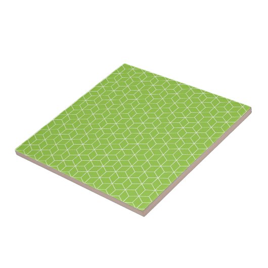 Verken moderne optische illusies met kubuspatroon tegeltje (Zijkant)