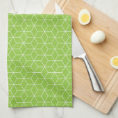 Verken moderne optische illusies met kubuspatroon theedoek (Quarter Fold)