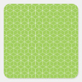 Verken moderne optische illusies met kubuspatroon vierkante sticker (Voorkant)
