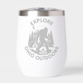 Verken Ohio Outdoors Bigfoot Camping Wine Tumbler (Voorkant)