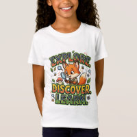 Verken Ontdek Leer Cute Fox T-Shirt | Kinderen 