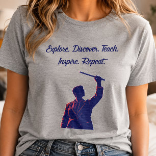 Verken Ontdek Leer Inspireren Herhaal Wetenschap L T-shirt