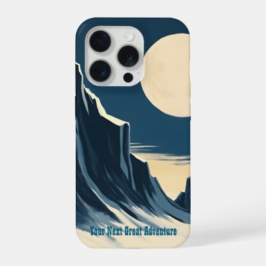 Verken Pluto Vintage Reisposter - Retro Ruimte iPhone Hoesje (Achterkant)