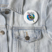 Verken retro logo van Hawaï Ronde Button 5,7 Cm (In situ)