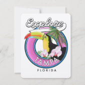 Verken Tampa Florida retro logo (Achterkant)